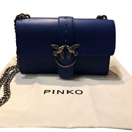 Bolsa Pinko Love azul de couro Azul