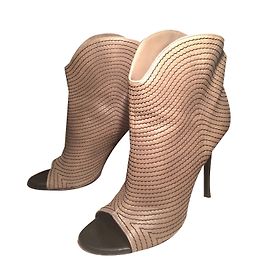 Giuseppe Zanotti Leather Ankle Boots Grey Grey