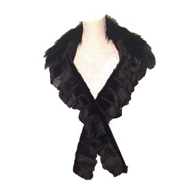 Fendi-Scarf-Black,Silvery