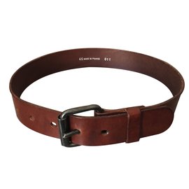 Autre Marque Dark red leather belt Dark red