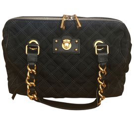 Bolsa Marc Jacobs Westside Preta de Nylon e Couro Preto