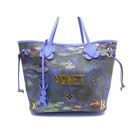 Louis Vuitton Never full Masters Monet Rose Bleu Doré Jaune