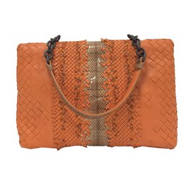 Bottega Veneta-Handbags-Orange