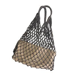 Céline Saco de malha de algodão Celine Azul