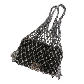 Céline-Celine cotton net bag-Blue