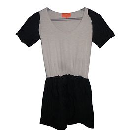 Vestido Manoush de algodão marfim e preto Outro