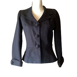 Paul & Joe Jacke aus graublauer Baumwolle Grösse 38 Blau
