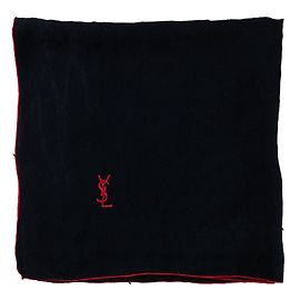 Yves Saint Laurent Bufanda Negro Roja