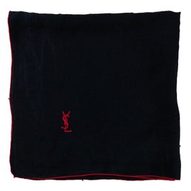 Yves Saint Laurent Sciarpa Nero Rosso