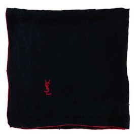 Yves Saint Laurent-Schal-Schwarz,Rot
