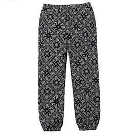 Supreme Bandana Track Pant Negro Negro