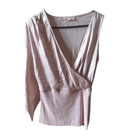 Top Maje de seda rosa Rosa