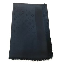 Louis Vuitton-Silk shawl-Blue