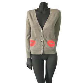 Markus Lupfer konischer Lips Jumper Pink Grau