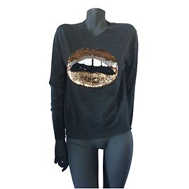 Markus Lupfer Iconic Lips Jumper Doré Gris anthracite