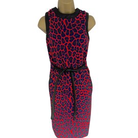 Christopher Kane Kleid Schwarz Rot Blau