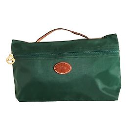 Longchamp Pliage Green Dark brown