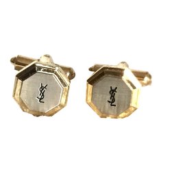 Yves Saint Laurent-Cufflinks-Silvery,Golden