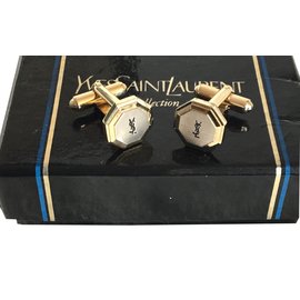 Yves Saint Laurent-Cufflinks-Silvery,Golden