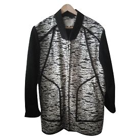 Giacca Iro Skyla Effetto Marmo Nero e Bianco Cotone Nero Bianco