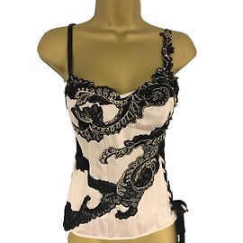 Karen Millen Top Noir Écru