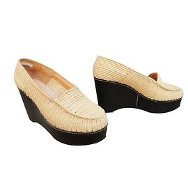 Mocassins Carven en raphia beige Beige