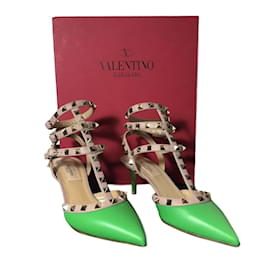 Valentino-Escarpins Rockstud-Vert