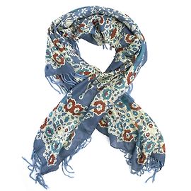 Gerard Darel Seiden Schals Blau