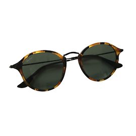 Ray-Ban Round Fleck Havana Sunglasses Leopard Print Leopard print