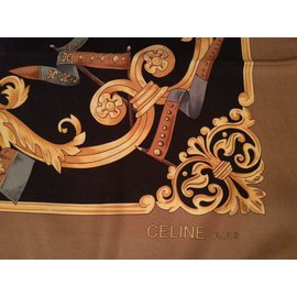 Céline-Bufanda de seda-Multicolor