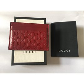 Gucci-Portador de cartão-Vermelho