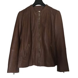 Mango Biker jackets Light brown