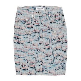 Isabel Marant Etoile Isir Graphic Print Light Blue Mini Saia Multicor