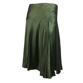 Aspesi Falda de seda plisada Verde