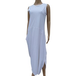 Marithé et François Girbaud Kleider Weiß Beige