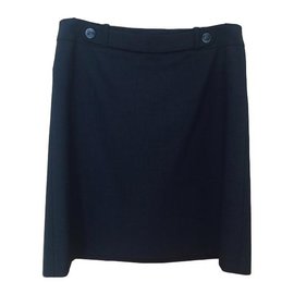 Hugo Boss-A-Line Skirt-Grey