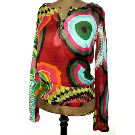 Desigual Tops Multicolore Vert