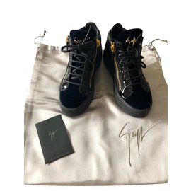 Giuseppe Zanotti-scarpe da ginnastica-Nero,Blu navy