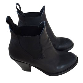 Acne-Ankle Boots-Black
