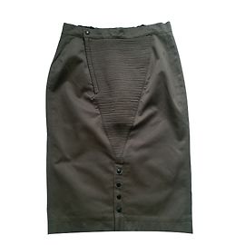 Gonna Alaïa in cotone marrone Marrone