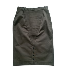 Saia de algodão marrom Alaïa Marrom