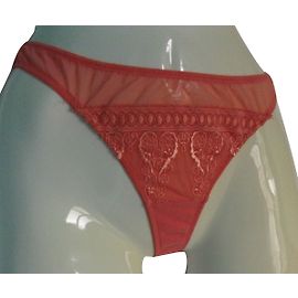 Autre Marque String en dentelle orange Charlott Orange