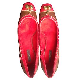 Louis Vuitton Bailarinas Piel Pitón Chocolate Rojo Chocolate