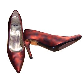Charles Jourdan Heels Red Golden