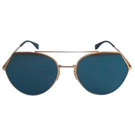 Fendi-Sunglasses-Blue,Golden