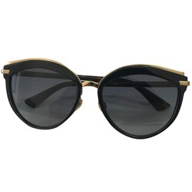 Dior-Sonnenbrille-Braun,Schwarz,Golden