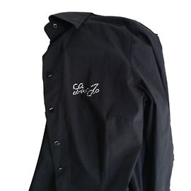 Camisa Liu.Jo Negra de Algodón con Bordado de Strass Negro