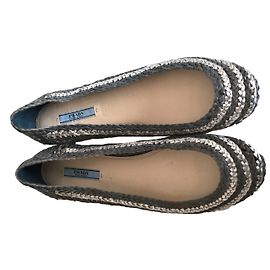 Prada Ballerine Argento Blu navy