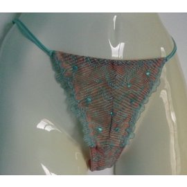 Autre Marque-Charlott' lingerie string-Bleu