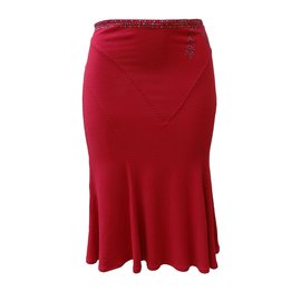 Blumarine-Skirt-Red,Dark red